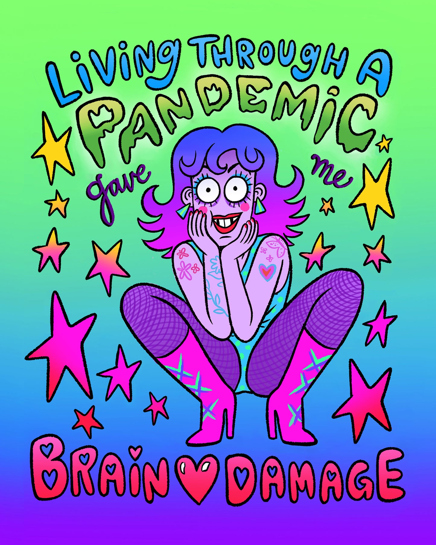 BRAIN DAMAGE!! // 8x10 Print